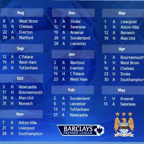 man city fixture list